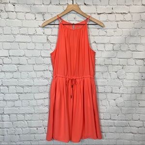 BANANA REPUBLIC Flowy Wrap Dress 4 Orange